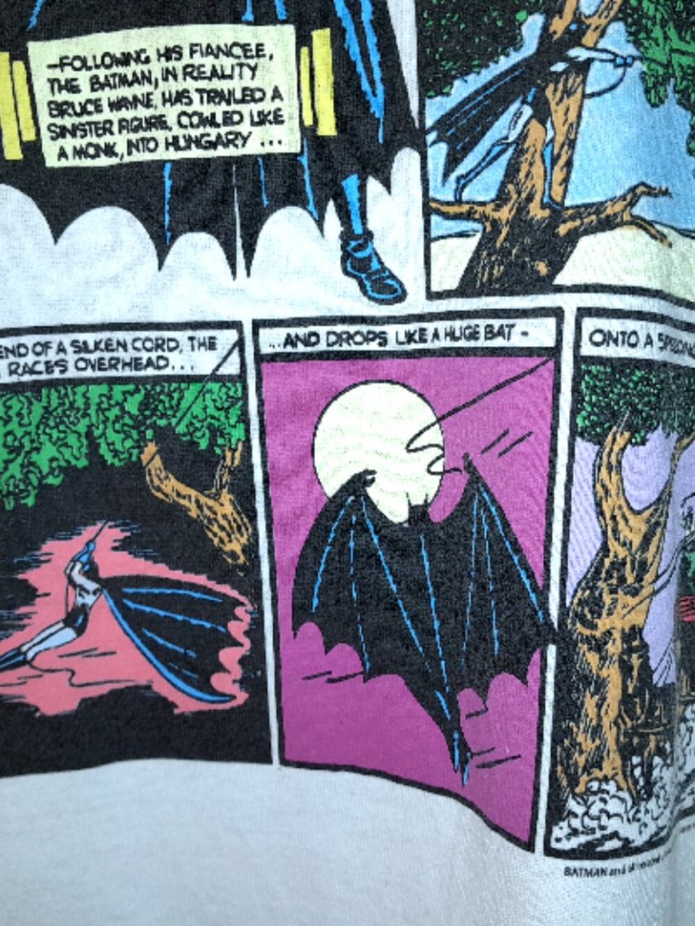 Batman DC Comics Men's Adult XL T-Shirt Comic Strip Graphic Novel Superhero - Picture 5 of 6